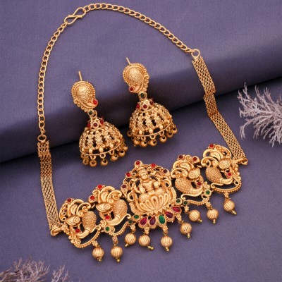 Fashion Frill Brass Gold-plated Gold Jewellery Set(Pack of 3)