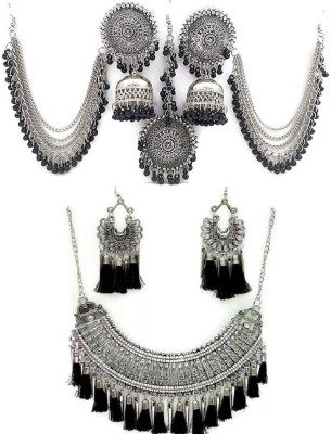 Dzinetrendz Oxidised Silver Sterling Silver Silver Jewellery Set(Pack of 2)