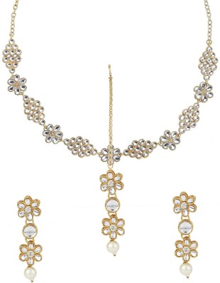 fabula Alloy Gold-plated White, Gold Jewellery Set(Pack of 2)