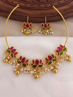 Aadesh Creation Alloy Multicolor Jewellery Set(Pack of 1)