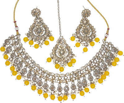 Zarmar fashion Alloy Gold-plated Yellow Jewellery Set(Pack of 1)