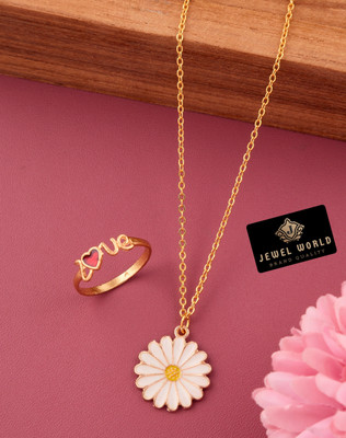 Jewel WORLD Brass, Alloy Gold-plated Gold, Multicolor Jewellery Set(Pack of 1)