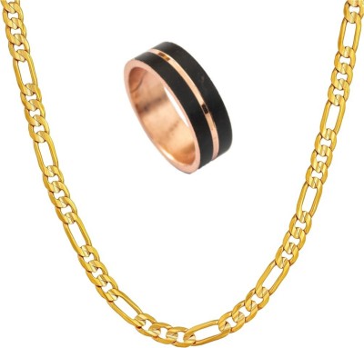 house of common Alloy Gold-plated, Copper Black, Gold Jewellery Set(Pack of 2)