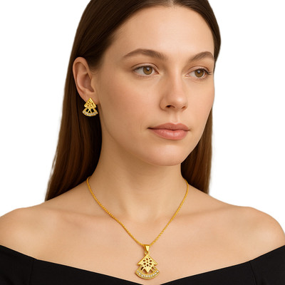 Sradha Alloy Gold-plated Gold Jewellery Set(Pack of 1)
