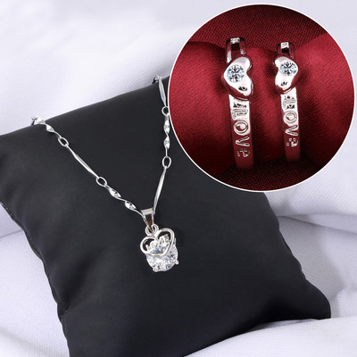 NM CREATION Alloy Silver Silver Jewellery Set(Pack of 1)
