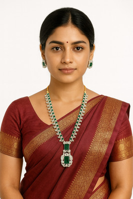 Henuka Alloy Green Jewellery Set(Pack of 1)