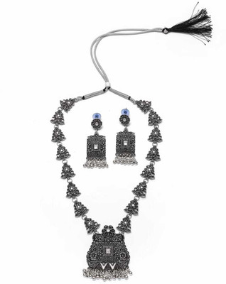 Kumkum ladies corner Metal Black Silver Silver Jewellery Set(Pack of 1)