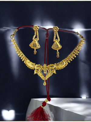 MSN Brass Gold-plated Gold Jewellery Set(Pack of 1)