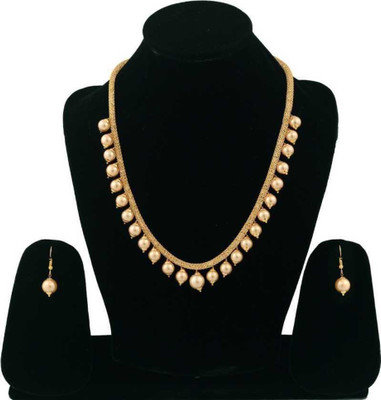 Darsha Collections Brass, Mother of Pearl Gold-plated Gold Jewellery Set(Pack of 1)