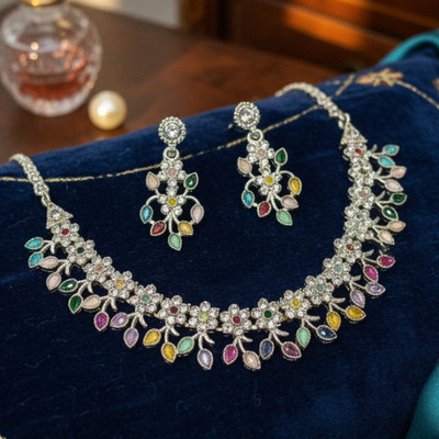 Kavya Creation Alloy Gold-plated Multicolor Jewellery Set(Pack of 1)