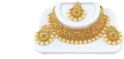 Ruhi Alloy Gold Jewellery Set(Pack of 1)