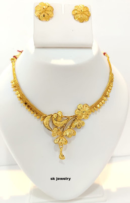 Soumi store Copper Gold-plated Gold Jewellery Set(Pack of 1)
