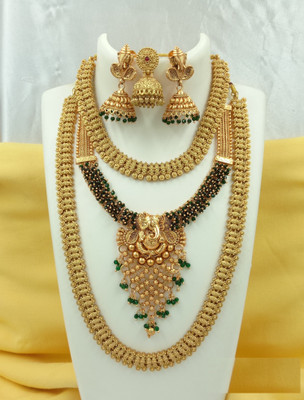 Shilpa Creation Brass Green Jewellery Set(Pack of 1)