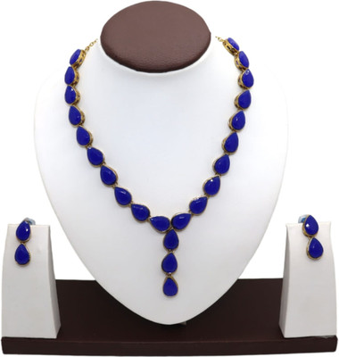 JN Handicraft Brass Copper Blue Jewellery Set(Pack of 1)