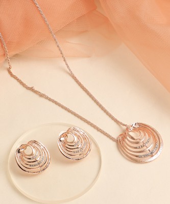 SOHI Alloy Gold-plated Rose Gold Jewellery Set(Pack of 1)