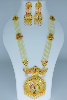 rajputijewels Brass Gold-plated Multicolor Jewellery Set(Pack of 1)