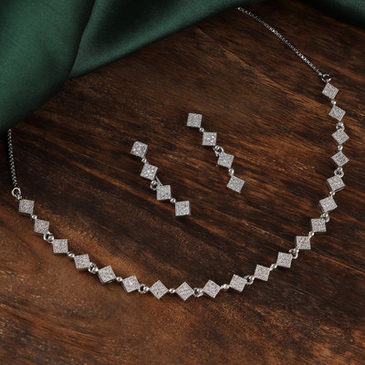Bhagya Lakshmi Alloy Silver Jewellery Set(Pack of 1)