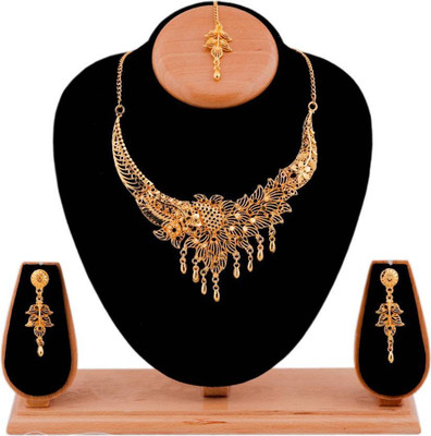 FEBRINA Brass, Alloy Gold-plated, Brass Gold Jewellery Set(Pack of 1)