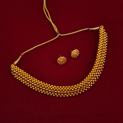 Swaroop Designer Alloy Gold-plated Gold Jewellery Set(Pack of 1)