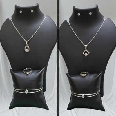 KRISHNAA CREATION Sterling Silver Silver Silver Jewellery Set(Pack of 2)