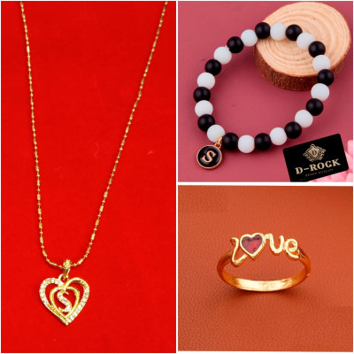 D-Rock Brass, Alloy Gold-plated Multicolor Jewellery Set(Pack of 3)