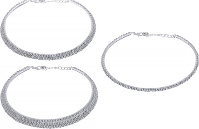 Kaima Alloy Silver Jewellery Set(Pack of 3)