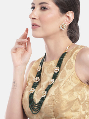 ANOUK Brass Gold-plated Green Jewellery Set(Pack of 1)