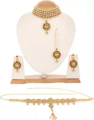 jatin imitation Metal, Stone Gold-plated Gold Jewellery Set(Pack of 5)