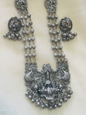 oxidised Oxidised Silver Brass, Black Silver, Copper, NA, Silver White, Silver Jewellery Set(Pack of 1)