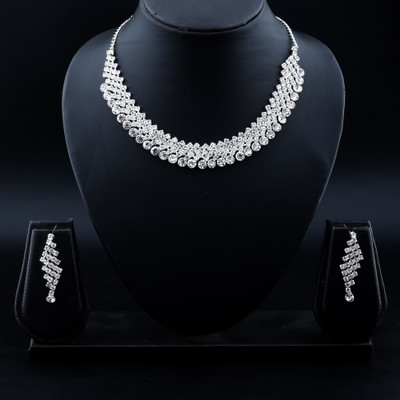 JD ART Alloy Gold-plated Silver Jewellery Set(Pack of 1)