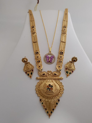 Univers Fashion Trends Brass Gold-plated Gold Jewellery Set(Pack of 1)