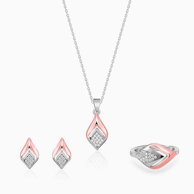 GIVA Sterling Silver Rhodium Multicolor Jewellery Set(Pack of 1)