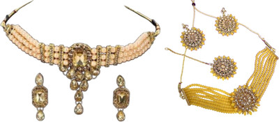 JMBW INTERNATIONAL Alloy Gold, Yellow Jewellery Set(Pack of 2)