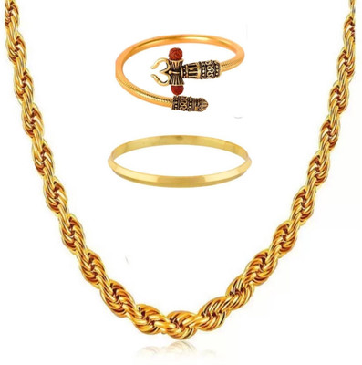 Juneja Enterprises Brass Gold Jewellery Set(Pack of 1)