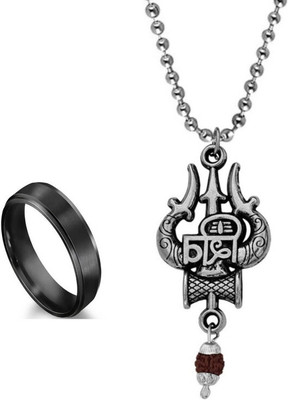 KINGSTYLEIMPEX Stainless Steel Sterling Silver Multicolor Jewellery Set(Pack of 3)