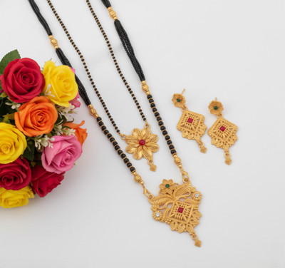 Rasadiya Brass Gold-plated Gold Jewellery Set(Pack of 1)