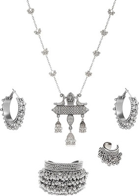 SRK Fashions Alloy Silver Jewellery Set(Pack of 1)