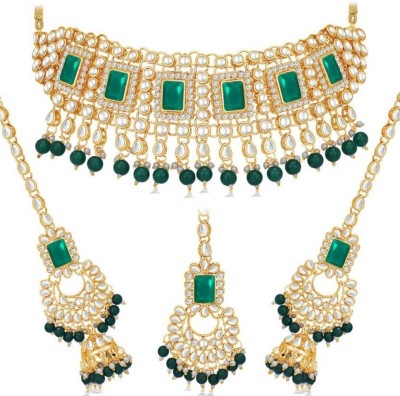 solanki enterprises Mother of Pearl Green Jewellery Set(Pack of 1)