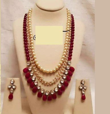 CATALYST Alloy Gold-plated Maroon, Copper Jewellery Set(Pack of 3)