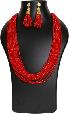 Shreepix Glass, Alloy Red Jewellery Set(Pack of 1)