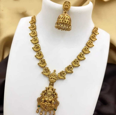 Shilpa Creation Alloy Gold-plated Green Jewellery Set(Pack of 1)
