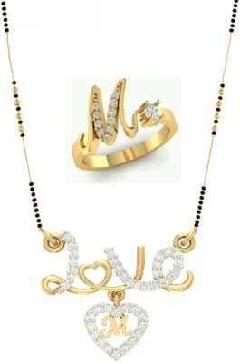 laksh enterprise Brass Gold-plated Gold Jewellery Set(Pack of 2)