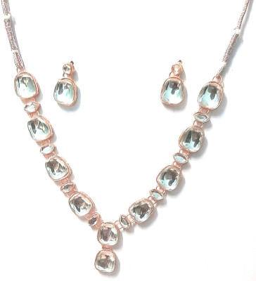 Aksh Enterprises Alloy Gold-plated Rose Gold Jewellery Set(Pack of 3)