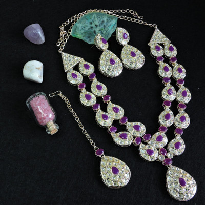 VATSALYA creation Alloy Gold-plated Multicolor Jewellery Set(Pack of 1)