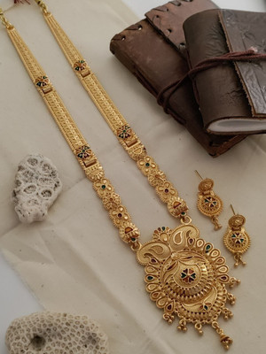 Chehar Fashion World Stone Gold-plated Gold Jewellery Set(Pack of 1)