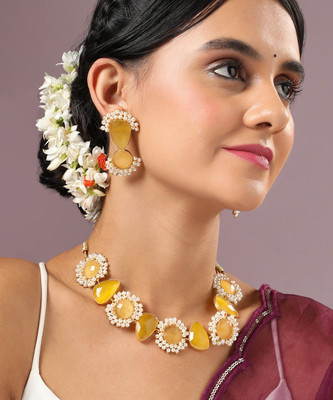 ANOUK Alloy Gold-plated Yellow Jewellery Set(Pack of 2)
