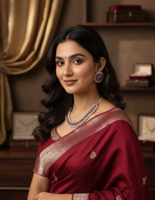 PARMESHWAR IMITATION Metal Gold-plated Red Jewellery Set(Pack of 1)