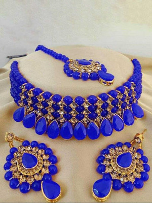 MAYRA TRADING Brass Yellow Jewellery Set(Pack of 3)