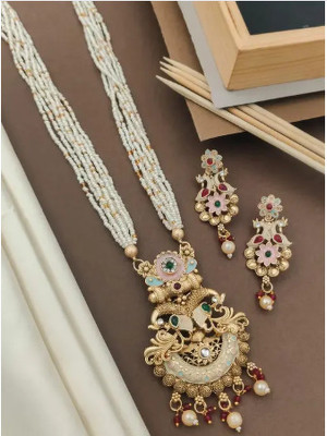 TKRB SALES Copper Gold-plated Gold Jewellery Set(Pack of 1)