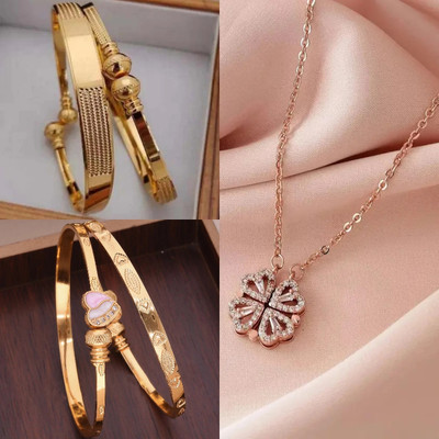 Dressberry Brass Gold-plated Multicolor, White Jewellery Set(Pack of 3)